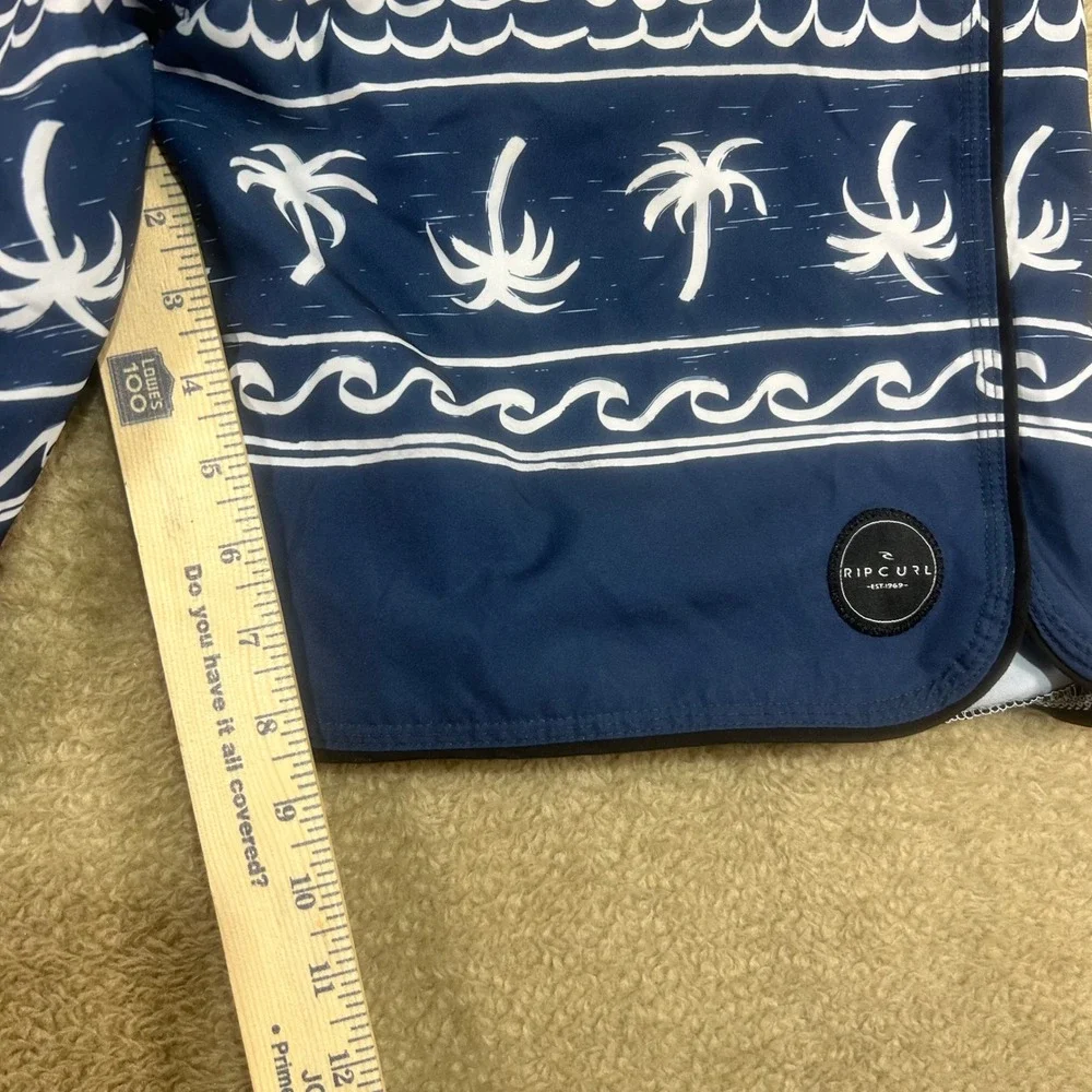 Rip Curl Board Shorts‎ Size 32 Men's Blue Pineapple Palm Tree Wave Print
